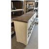 Image 8 : Pike & Main Doral Sideboard, Antique White Finish, Two Drawers, Three Glass-Pane Doors 56 x 15 x 33