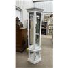 Image 1 : White Painted Curio Display Cabinet with Mirrored Back and Glass Panels 71 x 20 x 11