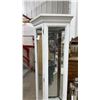 Image 2 : White Painted Curio Display Cabinet with Mirrored Back and Glass Panels 71 x 20 x 11