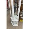 Image 3 : White Painted Curio Display Cabinet with Mirrored Back and Glass Panels 71 x 20 x 11
