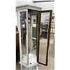 Image 4 : White Painted Curio Display Cabinet with Mirrored Back and Glass Panels 71 x 20 x 11