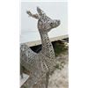 Image 2 : Pair of Decorative Woven Wire Deer Figures 66" Tall