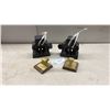 Image 1 : Miniature Ceremonial Railroad Joint Bars and Commemorative Rail Sections on Wooden Bases