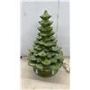 Image 2 : Vintage Green Glazed Ceramic Lighted 18" Christmas Tree (No Tree Inserts) Nutcracker, and More