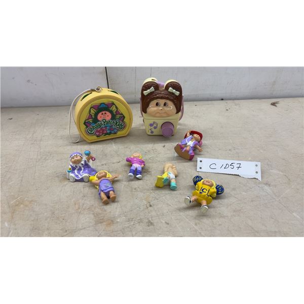 2 Cabbage Patch Kids Radios and PVC Figurines Collection