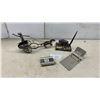 Image 1 : Brass Chariot Figurine, Golden Gem Adding Machine, Buffalo Pen Holder, and More