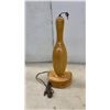 Image 2 : Vintage Wooden Bowling Pin Table Lamp 17" H. Base Only, Bowling Trophies and More