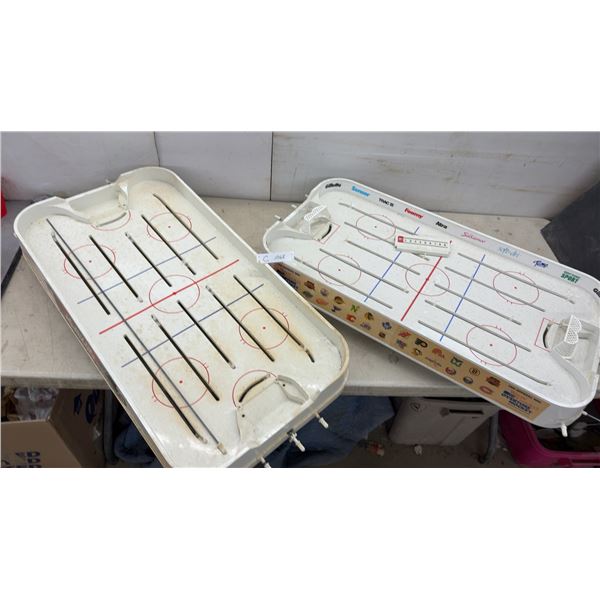 Wayne Gretzky's Overtime NHL Tabletop Rod Hockey Games, Mid-1990s, 2 Lots, No Players or