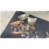 Image 3 : Collection of Agate, Chalcedony, and Abalone Shell Specimens