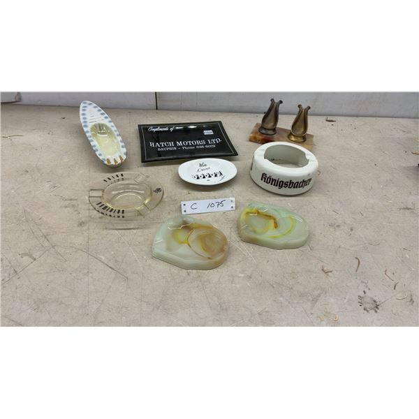 Königsbacher Ceramic Ashtray, Hatch Motors Ltd. Ashtray, Irish Hospitals Sweepstakes, and More