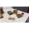 Image 2 : Collection of Decorative Wooden Boxes Including Inlaid Jewelry Box, Poker Box, and More