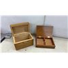 Image 3 : Collection of Decorative Wooden Boxes Including Inlaid Jewelry Box, Poker Box, and More