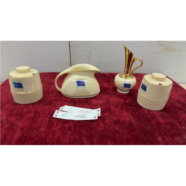 Royal Winton Churchill Commemorative Ceramics, July 1955 and July 1970, Four Pieces