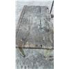 Image 5 : Vintage Distressed Wooden Utility Table with Plank Top and Tapered Leg, 30 x 29 x 52"