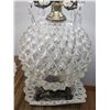 Image 3 : Cut Glass Table Lamps with Brass Accents and Pleated Shades