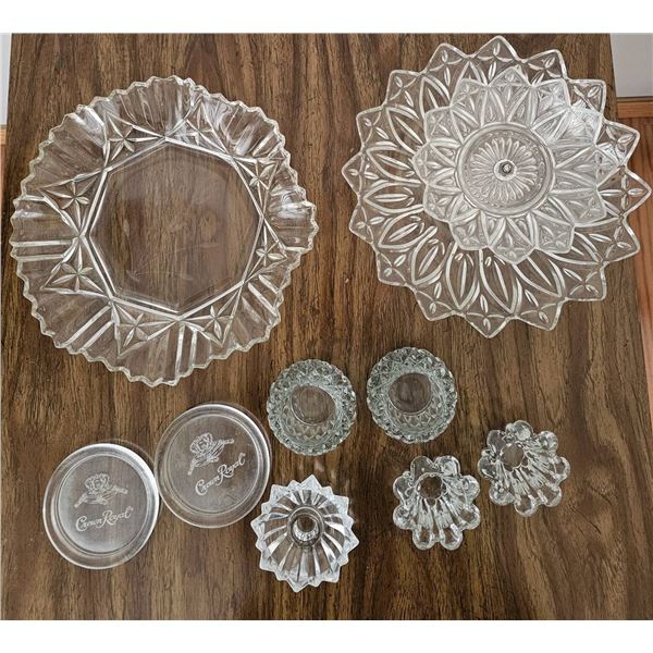 Pressed and Cut Glass Serving and Decorative Pieces