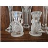 Image 2 : Five Crystal Vases and Swan-Form Candle Holders