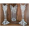 Image 3 : Five Crystal Vases and Swan-Form Candle Holders