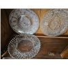 Image 1 : Three Intricately Cut Glass Plates with Geometric and Floral Designs