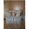 Image 2 : 12 Clear Glass Wine and Cocktail Glasses with Faceted and Etched Designs