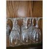 Image 3 : 12 Clear Glass Wine and Cocktail Glasses with Faceted and Etched Designs