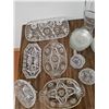Image 2 : Clear Pressed Glassware Including Platters, Bowls, and Vase