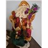Image 2 : Decorative Lot: Holiday Figurines, Eagle Sculpture, and Potted Faux Plant