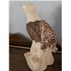 Image 3 : Decorative Lot: Holiday Figurines, Eagle Sculpture, and Potted Faux Plant