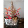 Image 4 : Decorative Lot: Holiday Figurines, Eagle Sculpture, and Potted Faux Plant