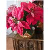 Image 3 : Artificial Poinsettia Floral Arrangements with Decorative Bronze Vase