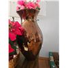 Image 4 : Artificial Poinsettia Floral Arrangements with Decorative Bronze Vase