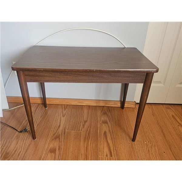 Mid-Century Wooden Side Table with Tapered Legs