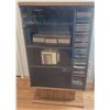 Image 1 : Rotating Wooden Media Storage Unit with Cassette and CD Organization