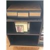 Image 5 : Rotating Wooden Media Storage Unit with Cassette and CD Organization