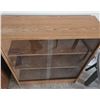Image 2 : Wooden Display Cabinet with Glass Doors, 42x36x12 Inches