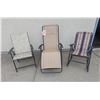Image 1 : Three Lafuma-Style Outdoor Lounge Chairs