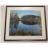 Image 2 : Framed Print Lot Featuring Scenic Lake Landscape and Wolf in Mountain Setting