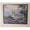 Image 4 : Framed Print Lot Featuring Scenic Lake Landscape and Wolf in Mountain Setting