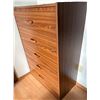 Image 3 : Wooden Full Bed Set with Mattress and Highboy Chest of Drawers