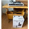 Image 2 : Home Decor and Electronics Lot with Wooden Clock, DVD Player, and Wall Mount