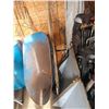 Image 4 : Blue Metal Wheelbarrow with Rust and Signs of Wear