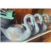 Image 3 : Garden Decor and Tools Including Metal Swans and Watering Cans