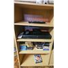 Image 2 : Oak-Finish Entertainment Center with Built-In Phillips CRT TV and Accessories