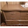 Image 2 : Mid-Century Wooden Dresser With Brass Handles and Six Drawers