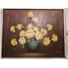 Image 2 : Floral Oil Painting on Canvas with Ornate Wooden Frame