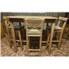 Image 1 : Wooden Counter-Height Table with Four Matching Chairs