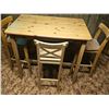 Image 2 : Wooden Counter-Height Table with Four Matching Chairs
