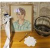 Image 1 : Framed Portrait Artwork of a Woman With Wooden Frame