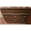 Image 1 : Mid-Century Wooden Dresser With Six Drawers and Metal Hardware