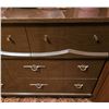 Image 3 : Mid-Century Wooden Dresser With Six Drawers and Metal Hardware